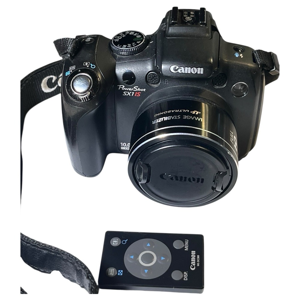 Canon PowerShot SX1 IS 10.0MP Digital Camera 20x Zoom Black PC1331 Japan Remote - Picture 4 of 16